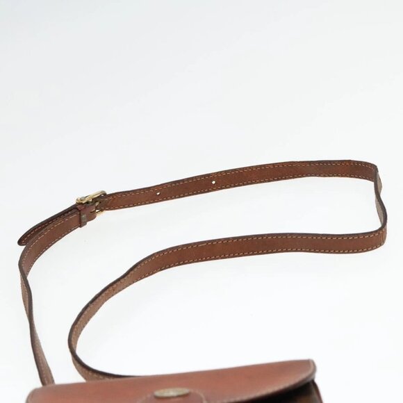 CELINE Macadam Canvas Shoulder Bag PVC Leather Brown Gold Auth 88287 - Picture 9 of 16